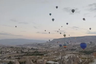 Hot air balloons in Goreme, Cappadocia, Turkey