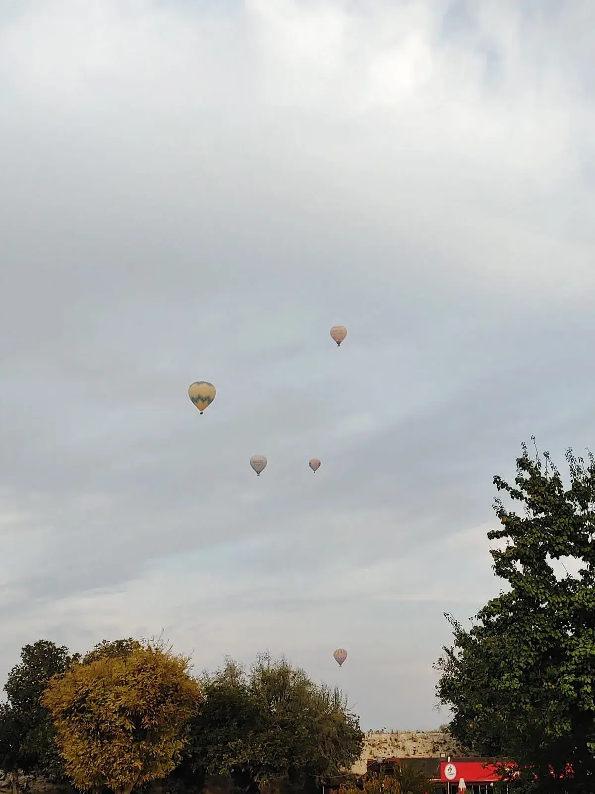 Hot air balloons in Pamukkale, Turkey